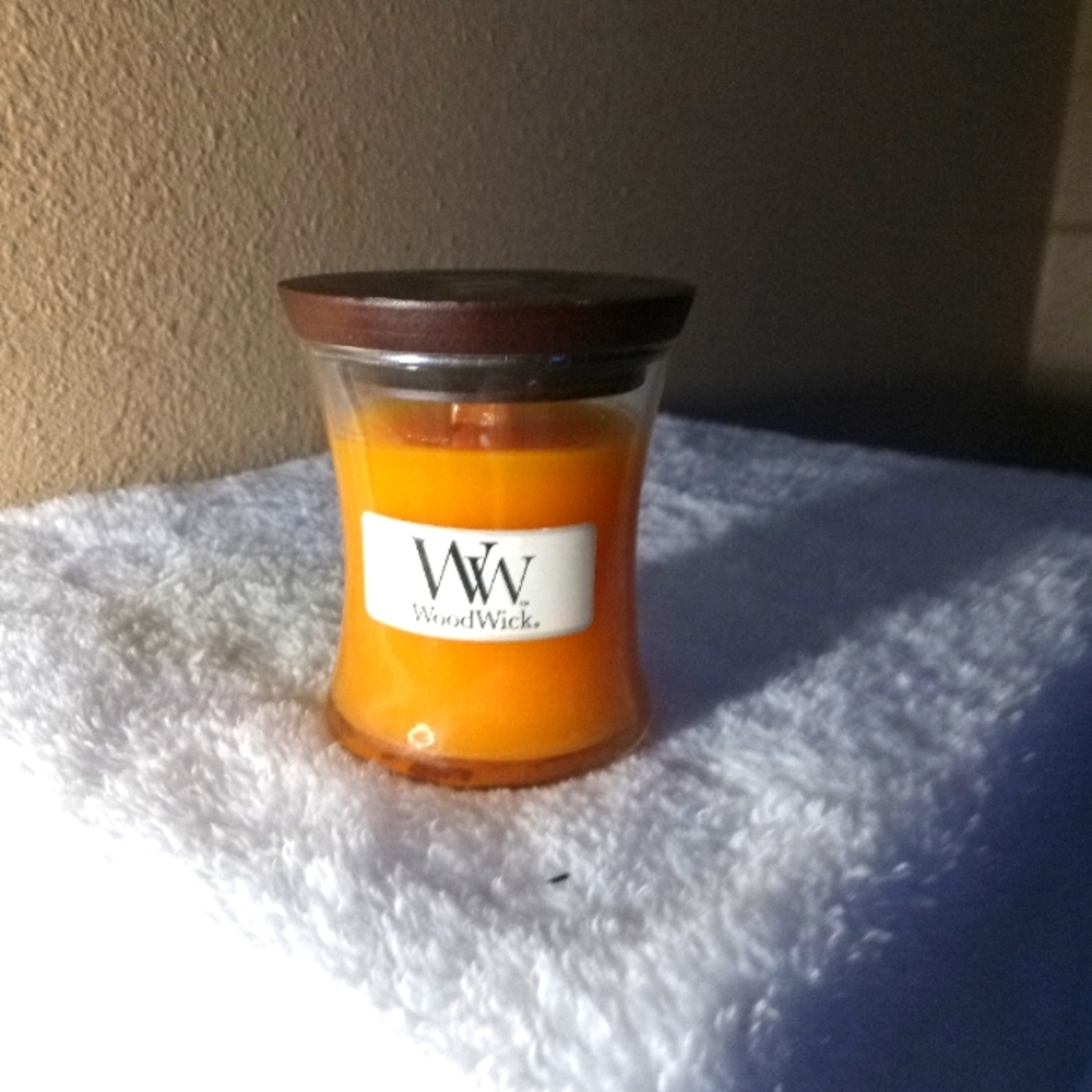Golden Chestnut Woodwick Mini 3oz Candle New